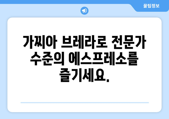 가찌아 브레라 전자동 에스프레소 머신 완벽 가이드 | 커피 추출, 관리, 청소, 팁